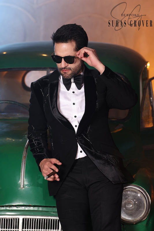 BLACK GG TUXEDO SET