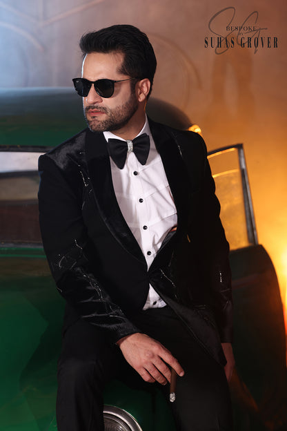 BLACK GG TUXEDO SET