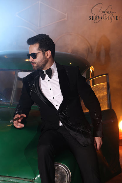 BLACK GG TUXEDO SET