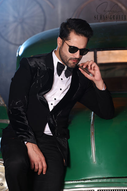 BLACK GG TUXEDO SET