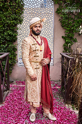 PEACH CS SHERWANI SET
