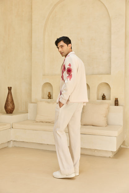 IVORY HANDPAINTED JACKET SET