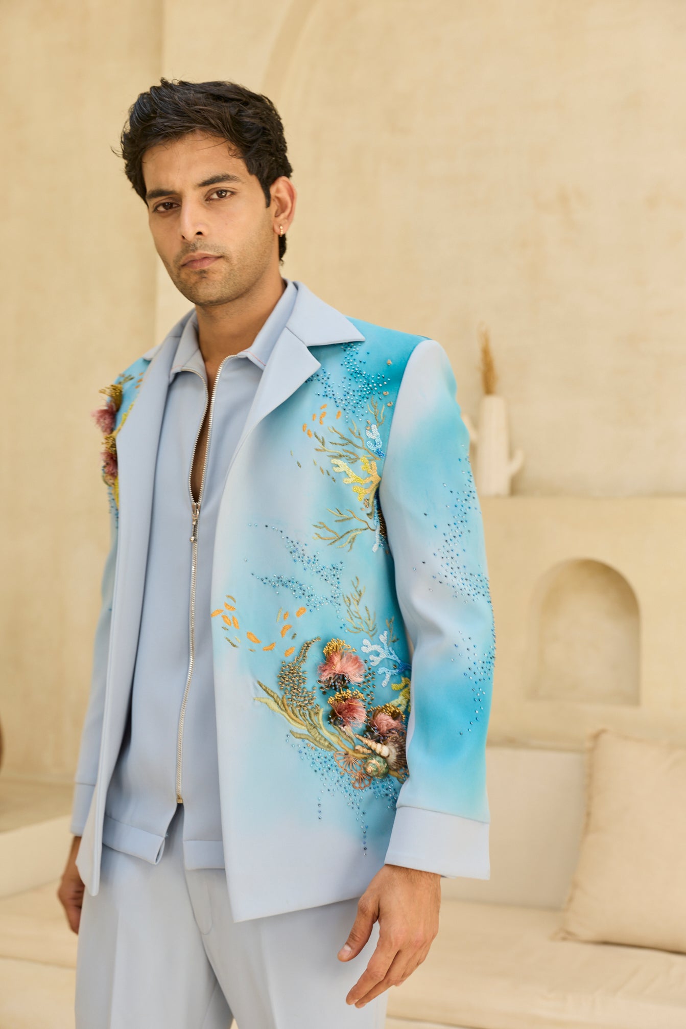 PASTEL BLUE JACKET SET