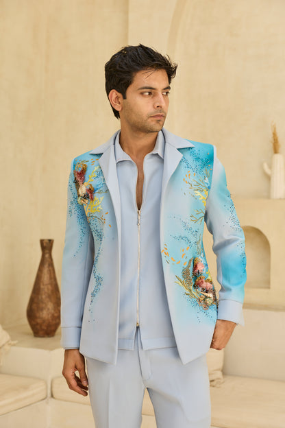 PASTEL BLUE JACKET SET