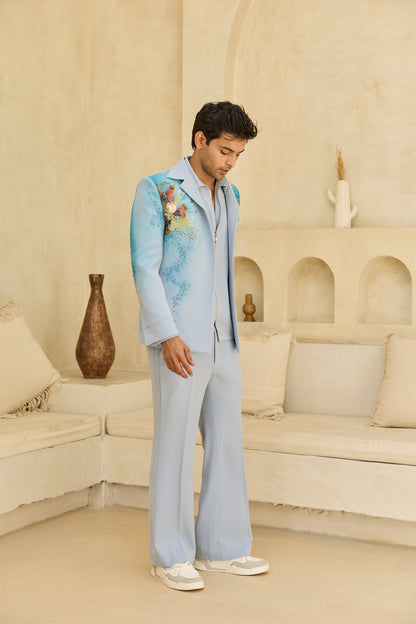 PASTEL BLUE JACKET SET