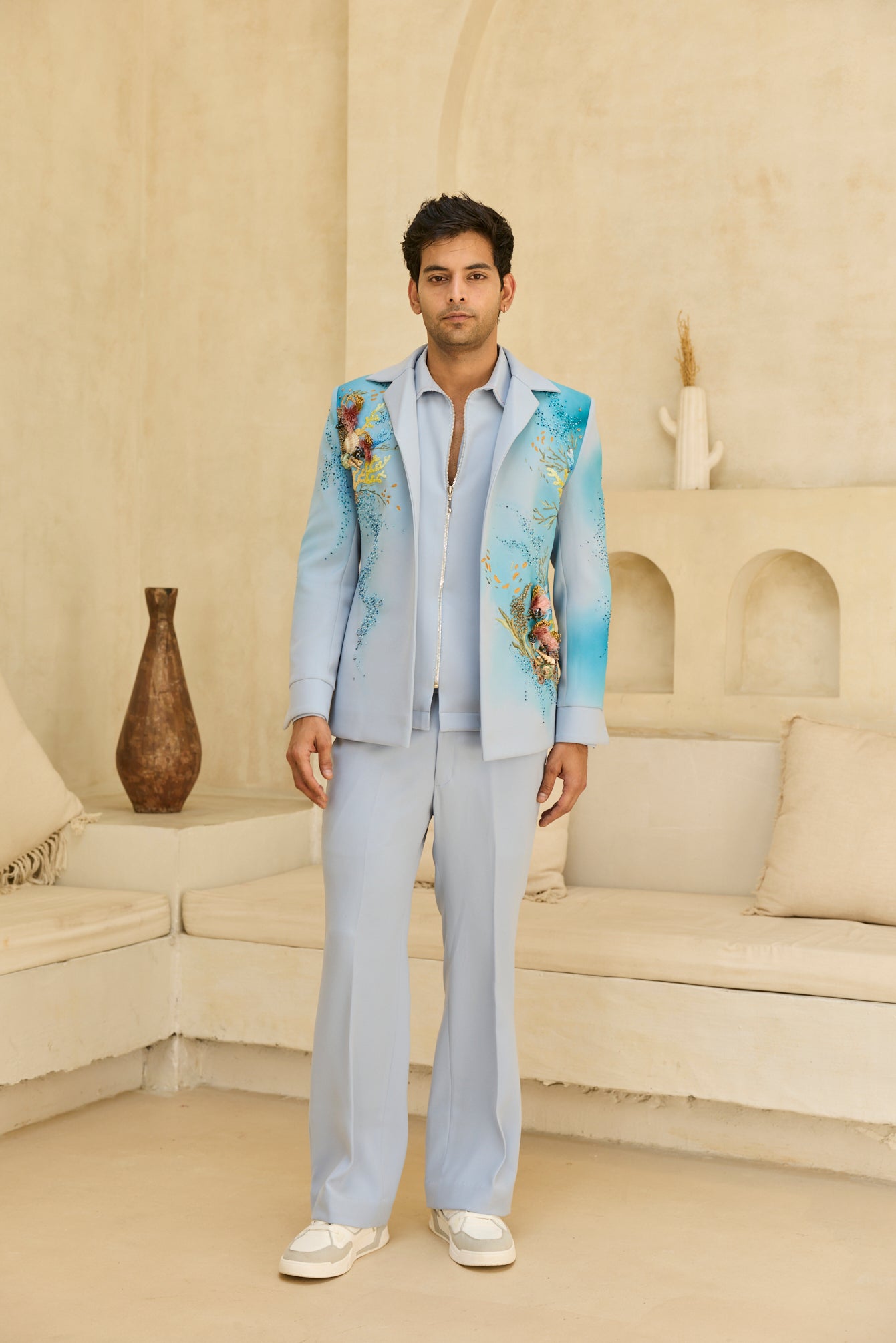 PASTEL BLUE JACKET SET
