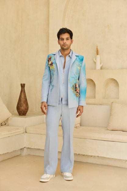 PASTEL BLUE JACKET SET