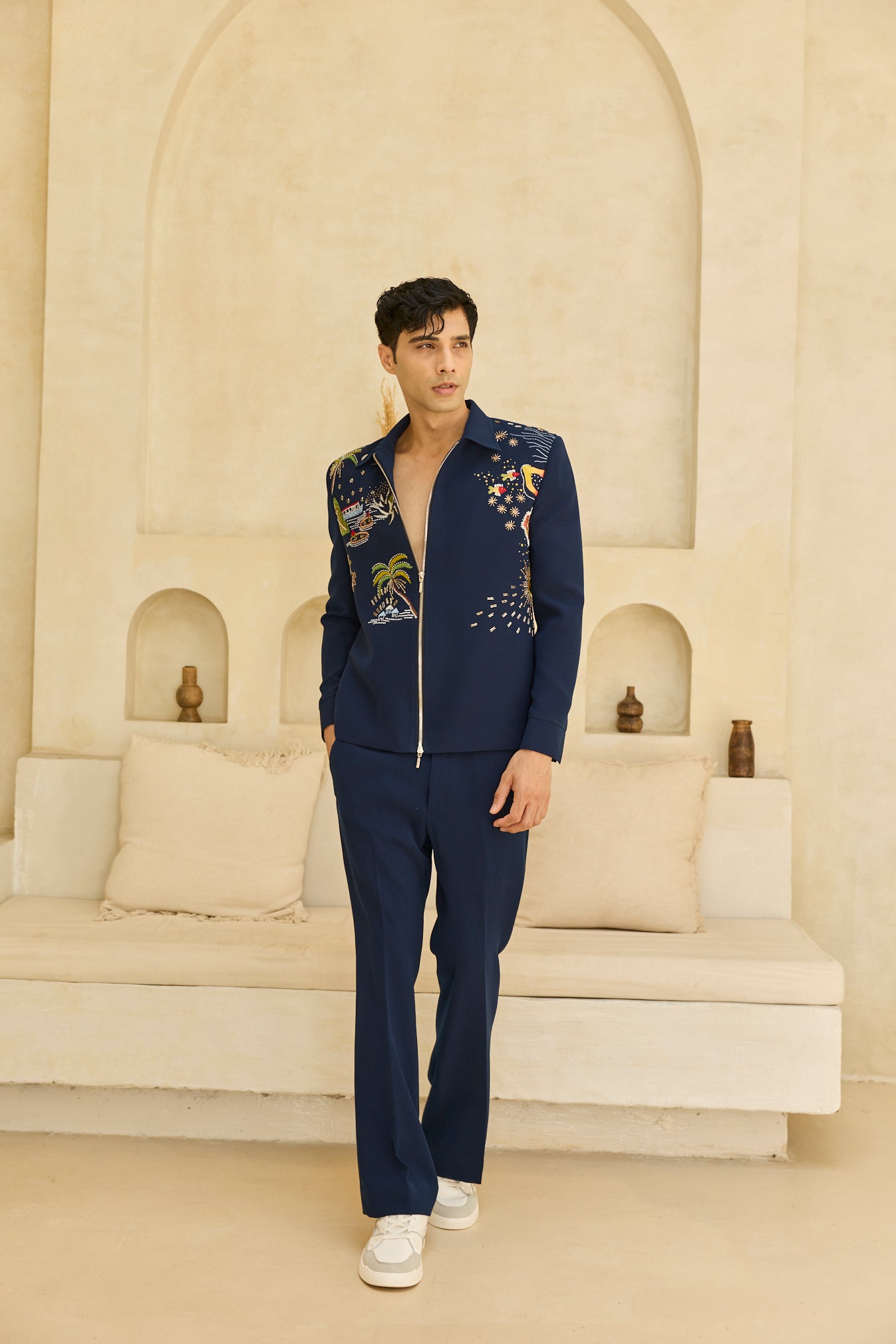 BLUE CRAZY JACKET SET
