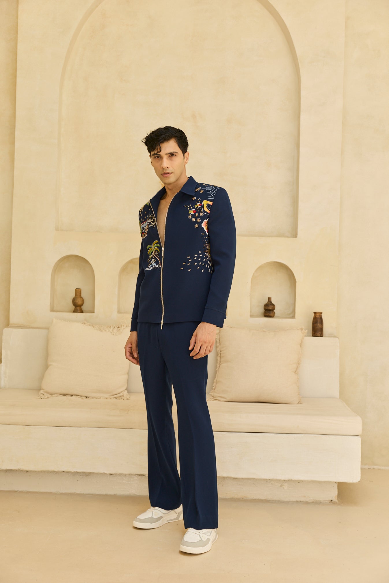 BLUE CRAZY JACKET SET