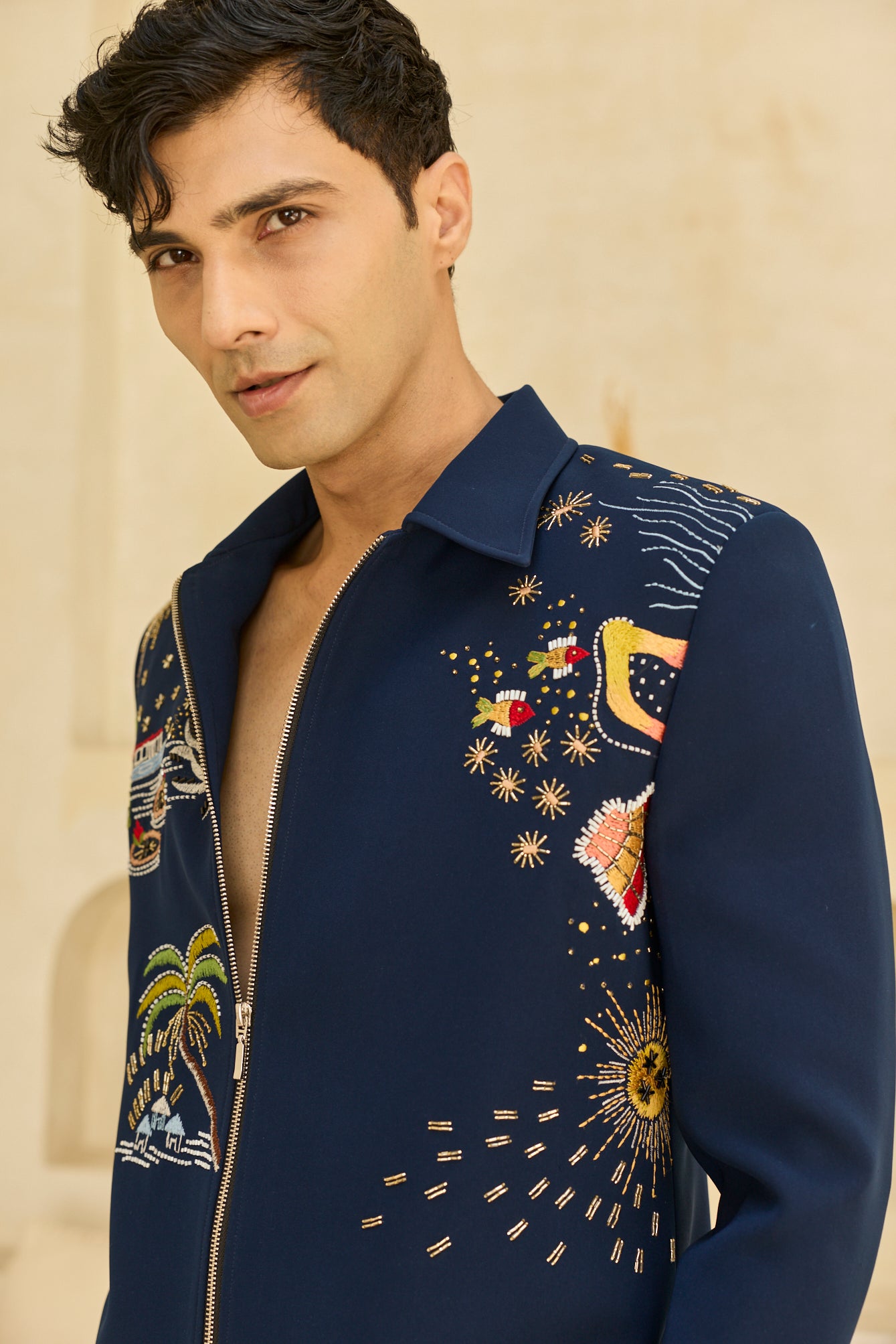 BLUE CRAZY JACKET SET