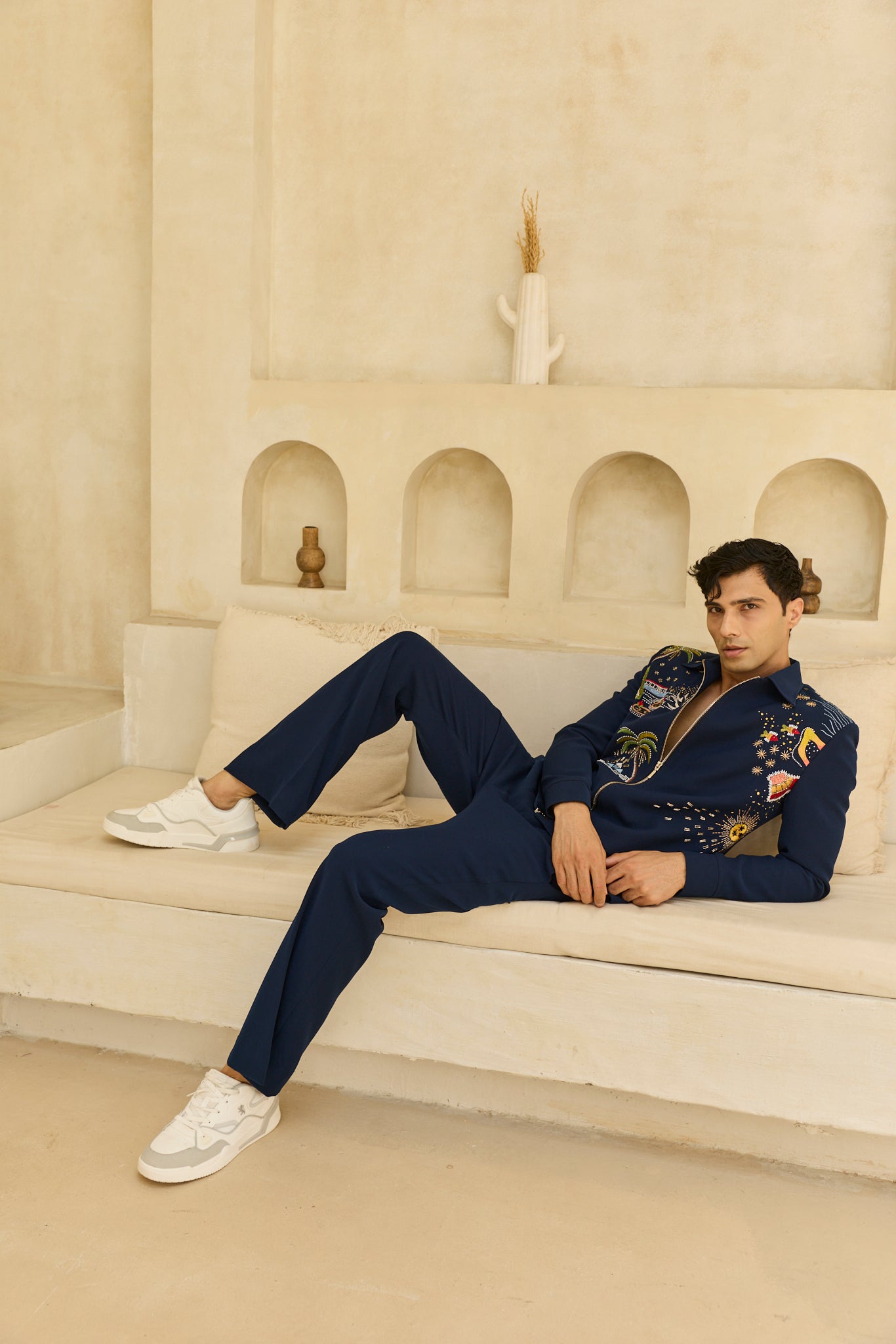 BLUE CRAZY JACKET SET