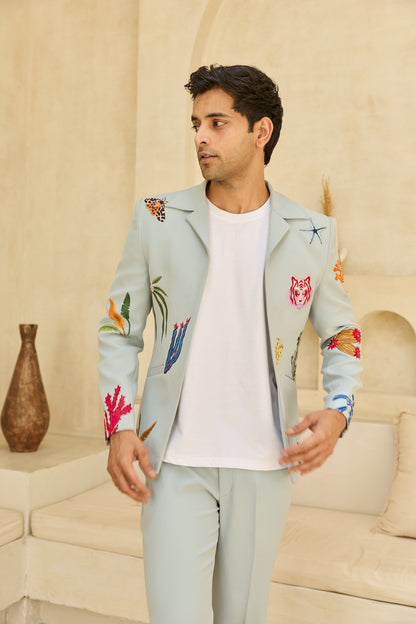 MINT GREEN JACKET SET