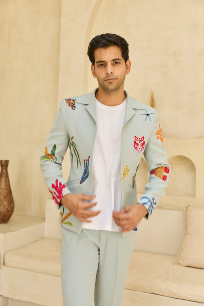 MINT GREEN JACKET SET