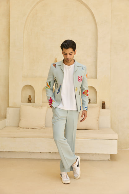 MINT GREEN JACKET SET