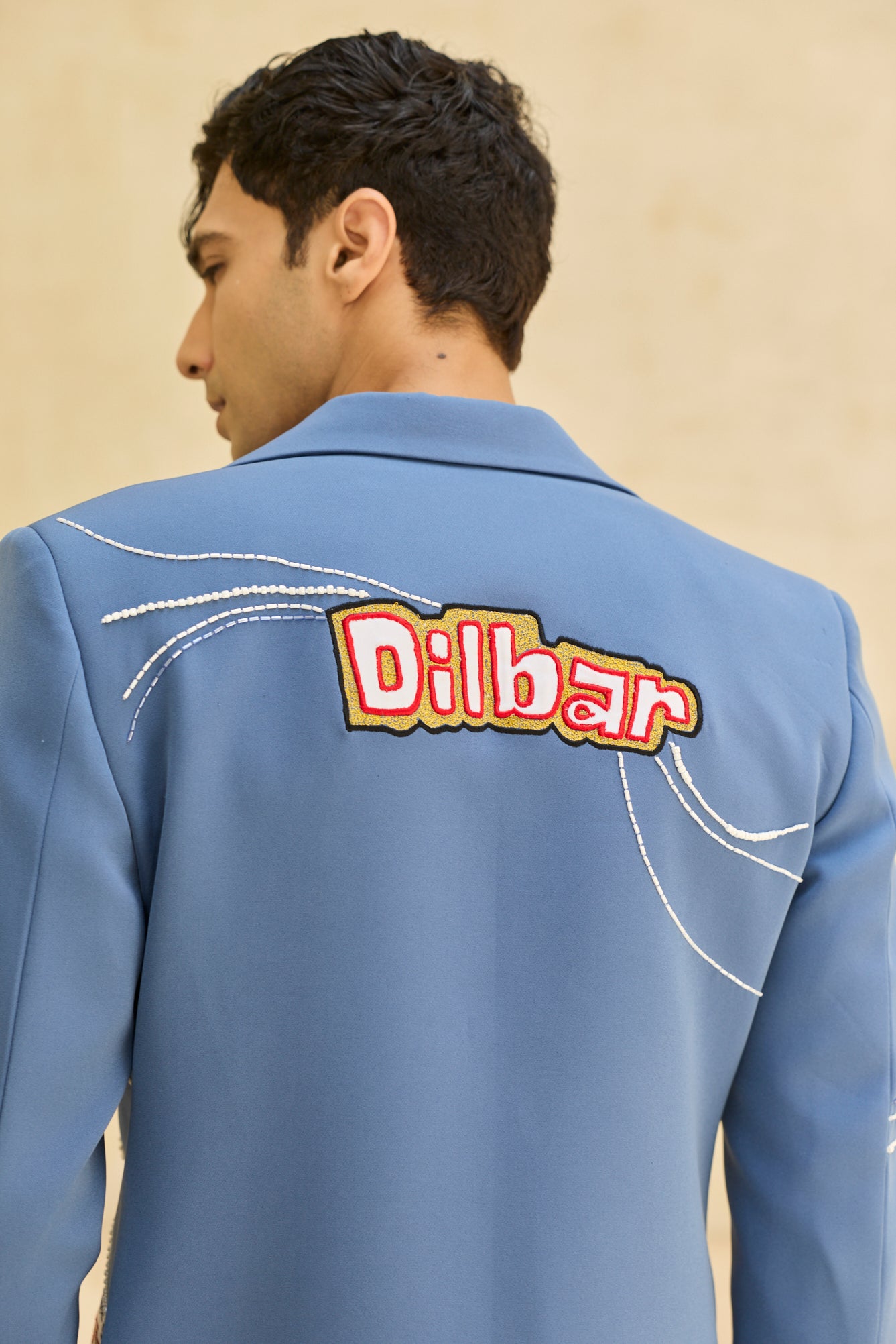 BLUE DILBAR JACKET SET
