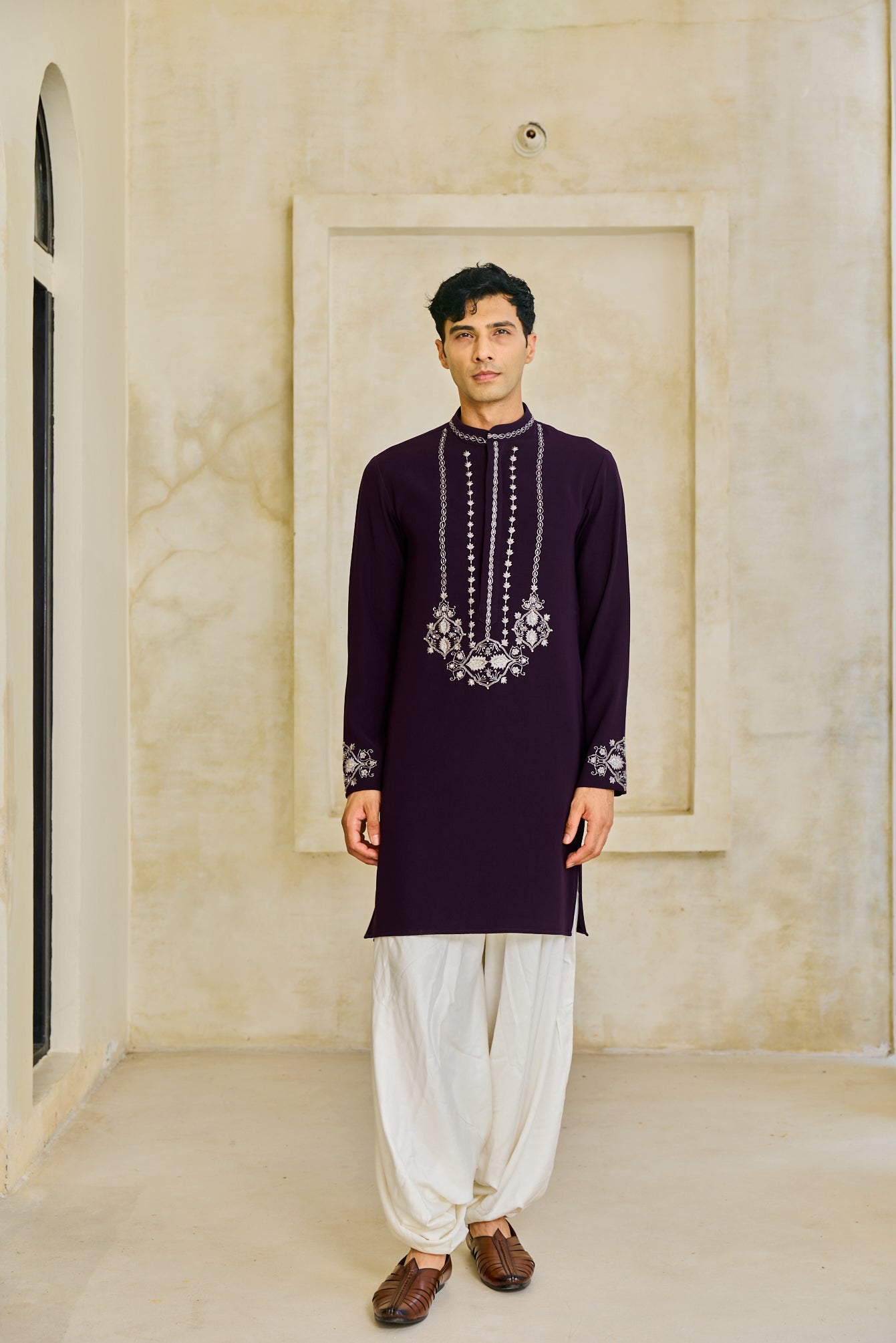 Wine kurta set