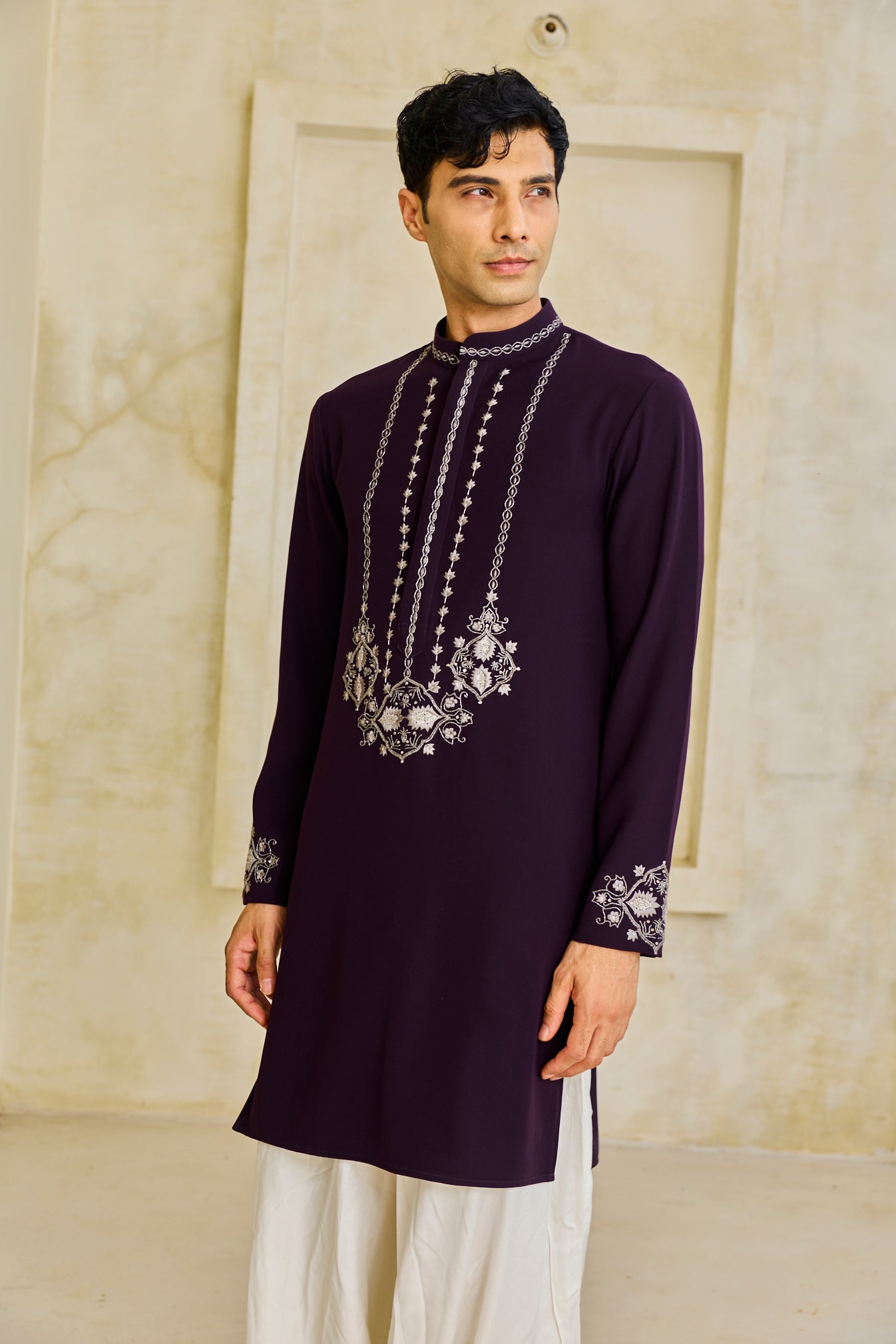Wine kurta set