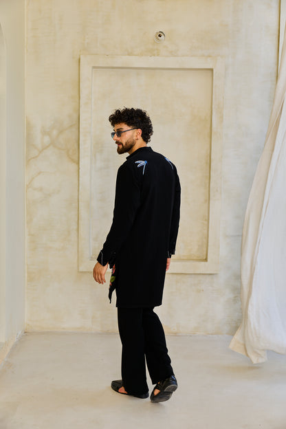 Black dragonfly kurta set