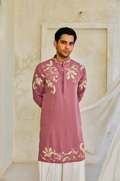 The Mauve Blossom Kurta Set