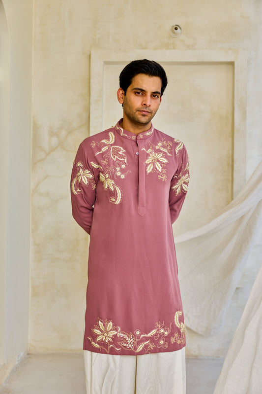 The Mauve Blossom Kurta Set