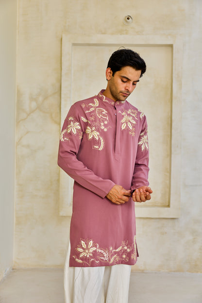 The Mauve Blossom Kurta Set