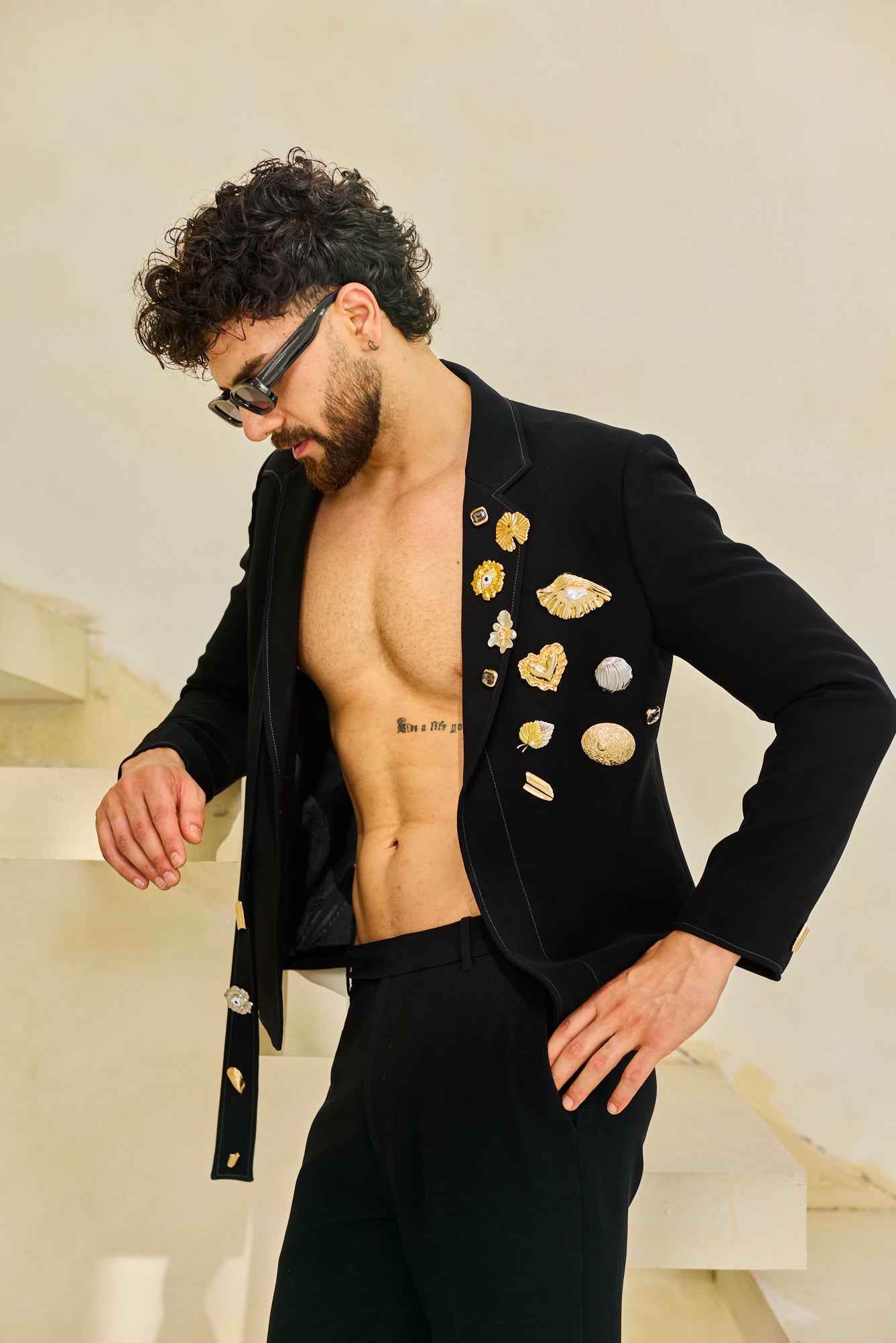 The Obsidian Marine Embellished Suit