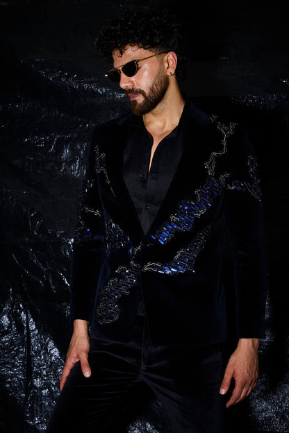 Velvet Sapphire Tuxedo Set