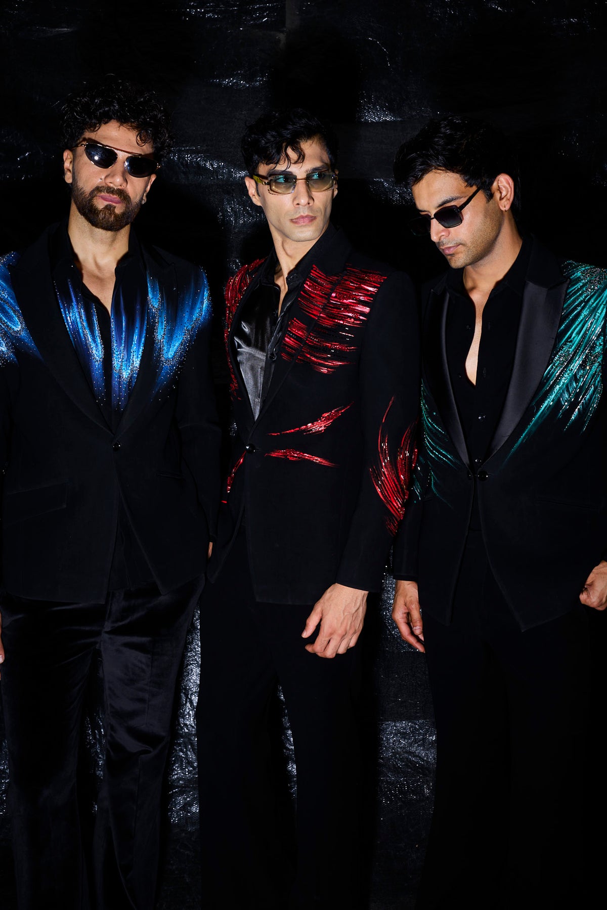 Electric Cobalt Hand-Embroidered Tuxedo