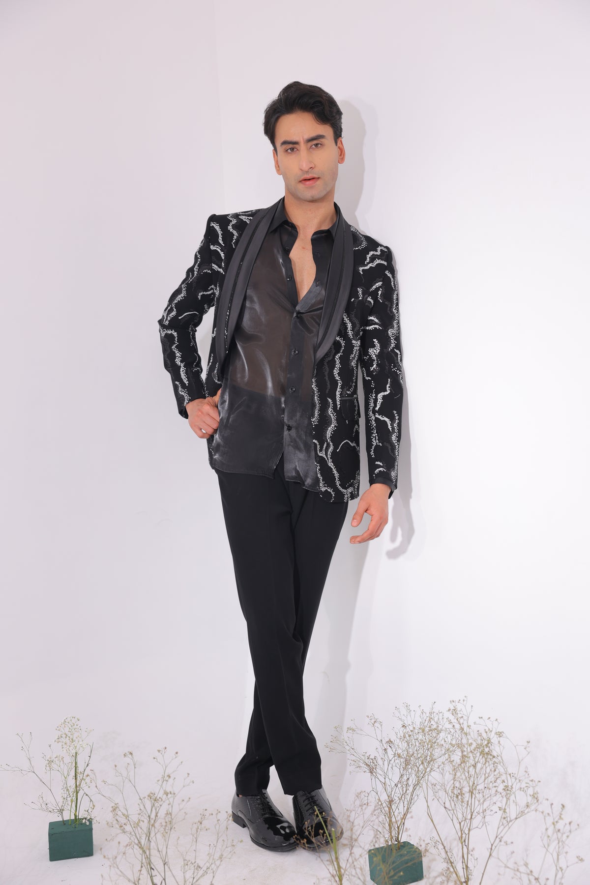 The Onyx Vein Tailored Tuxedo Set