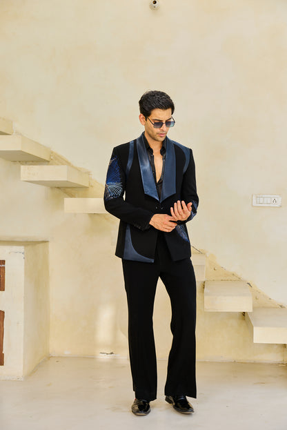 Cobalt Linea Embroidered Tuxedo Set