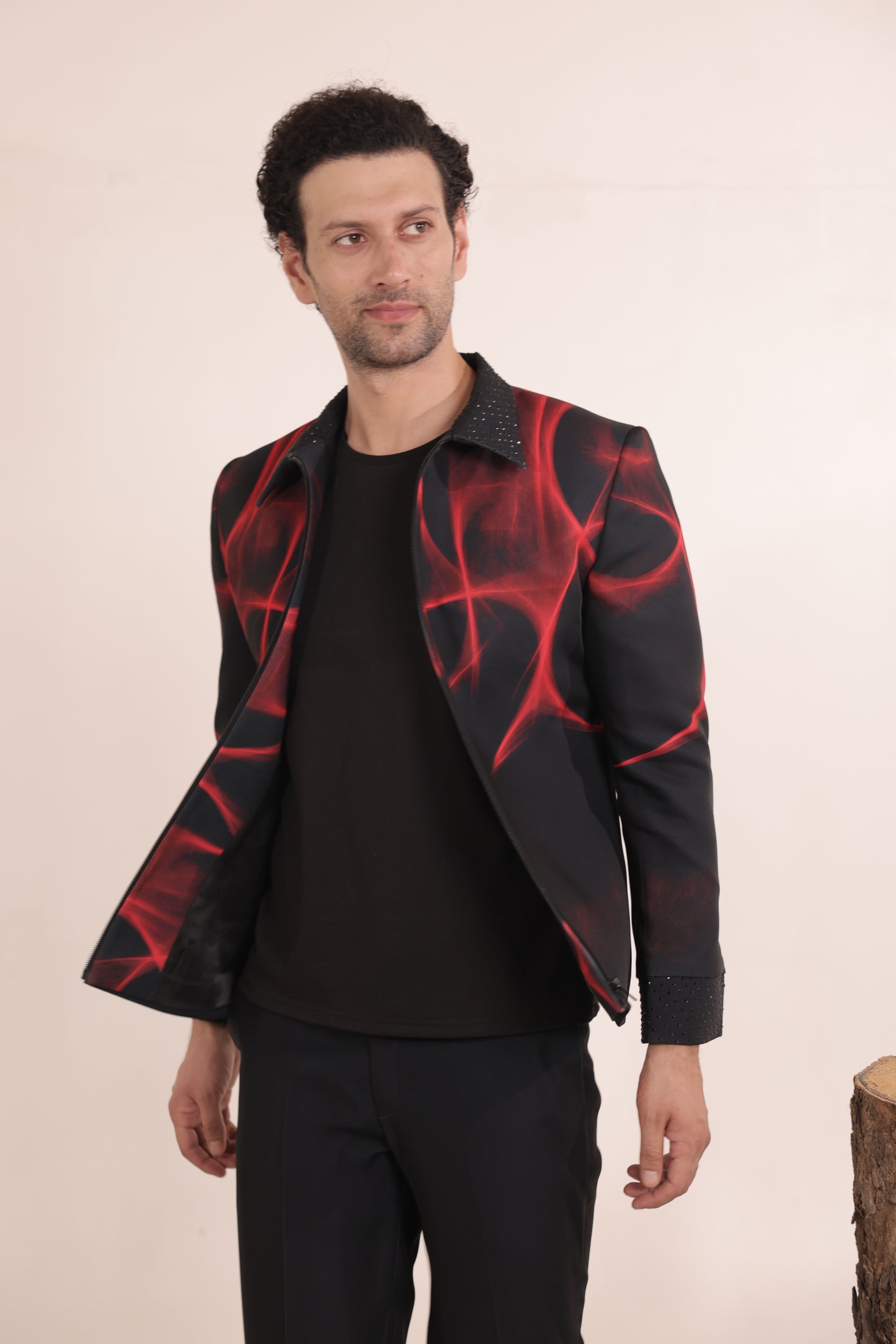 The Red Flare Statement Suit Set