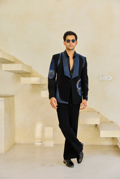 Cobalt Linea Embroidered Tuxedo Set