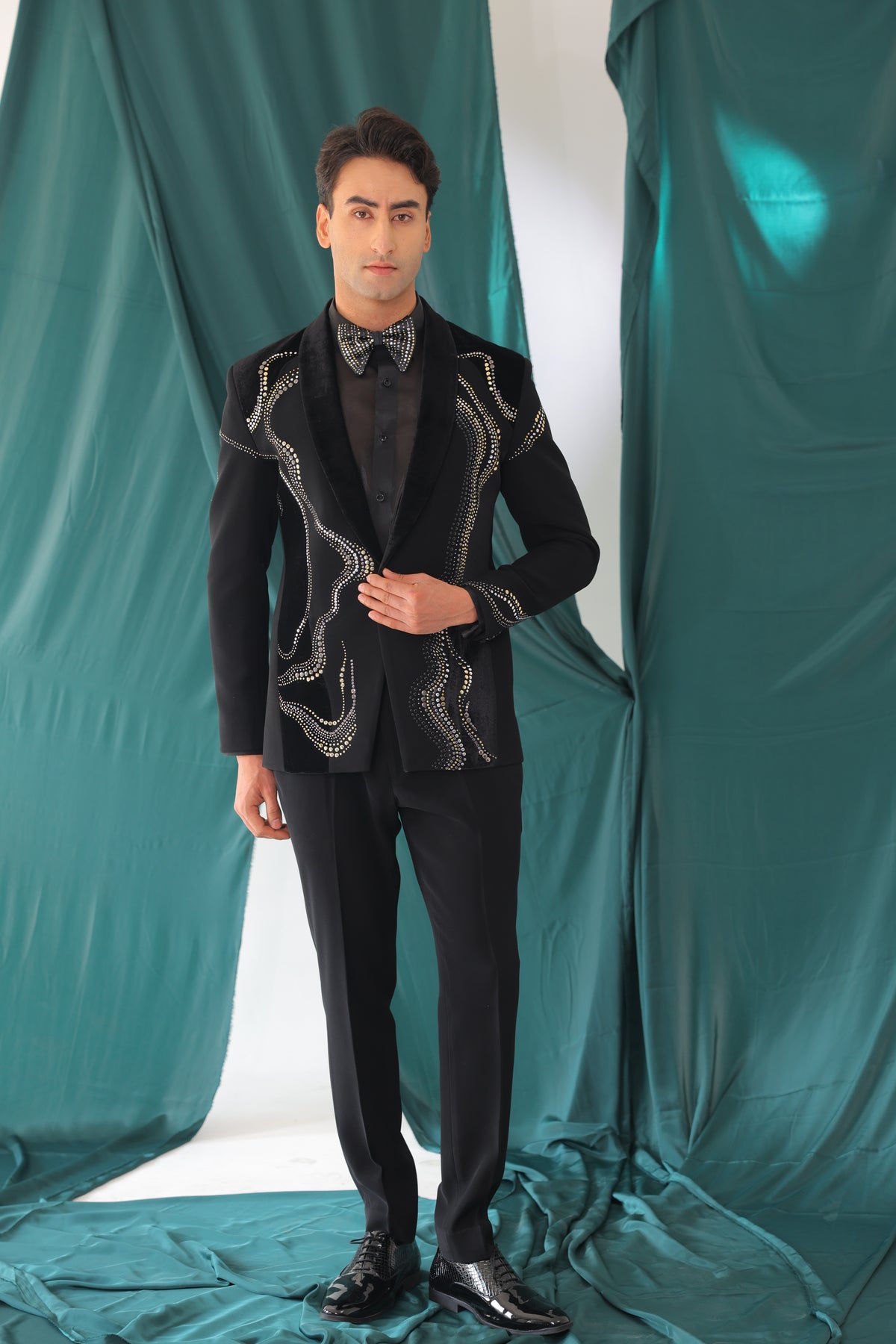 The Celestial Wave Rhinestone Tuxedo