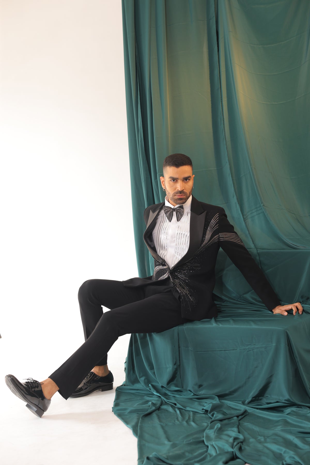 Astral Flow Metallic-Wire Dinner Suit