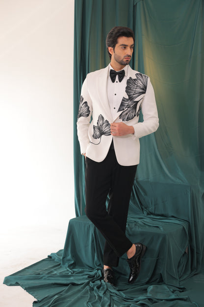 Botanical Monochrome Tuxedo Set