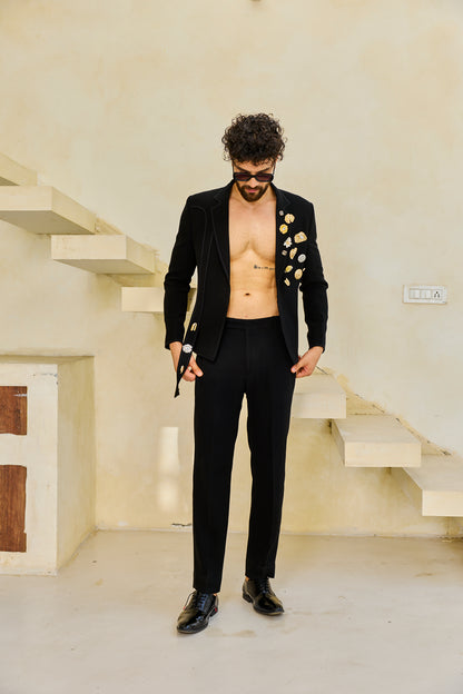 The Obsidian Marine Embellished Suit