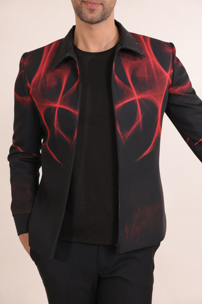The Red Flare Statement Suit Set