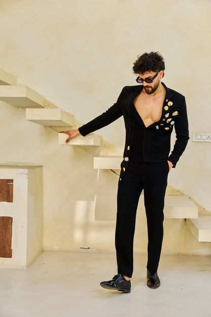 The Obsidian Marine Embellished Suit