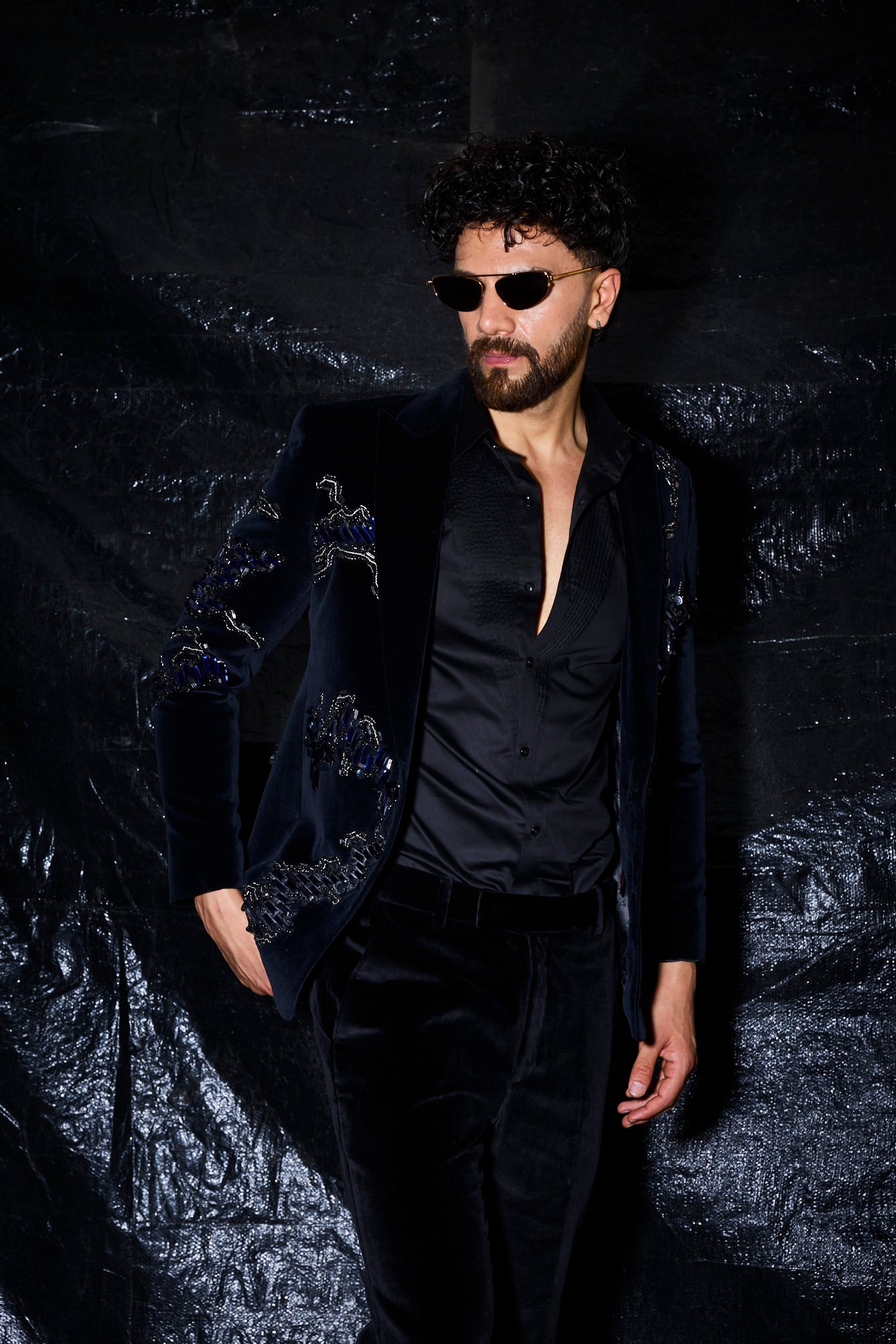 Velvet Sapphire Tuxedo Set