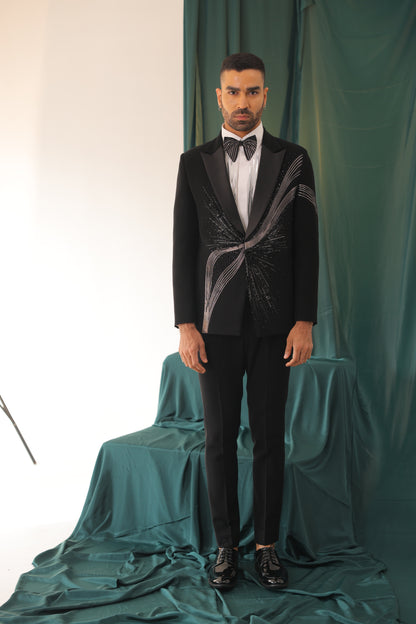 Astral Flow Metallic-Wire Dinner Suit