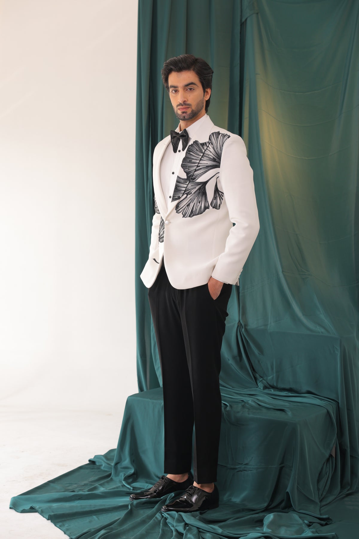 Botanical Monochrome Tuxedo Set