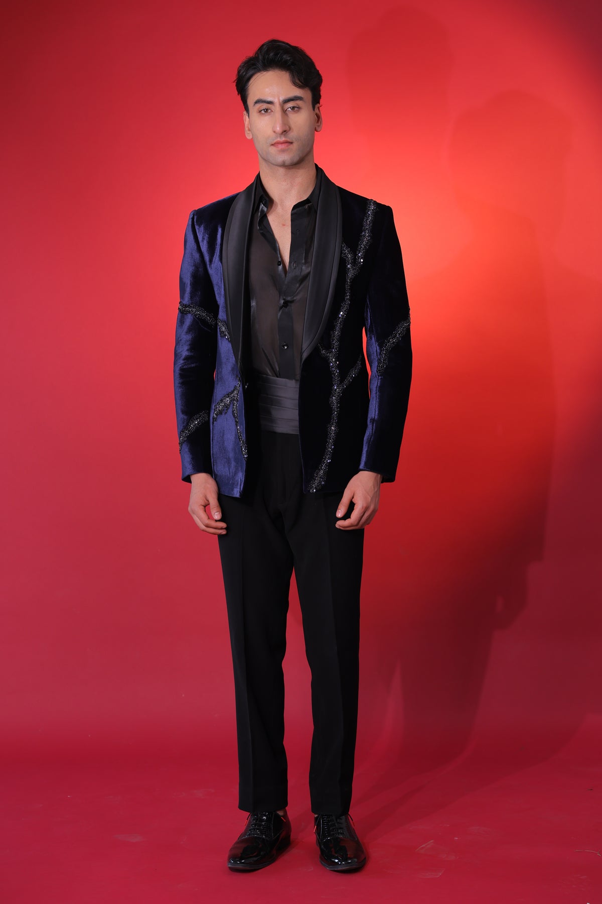 The Cobalt Luxe Embroidered Tuxedo