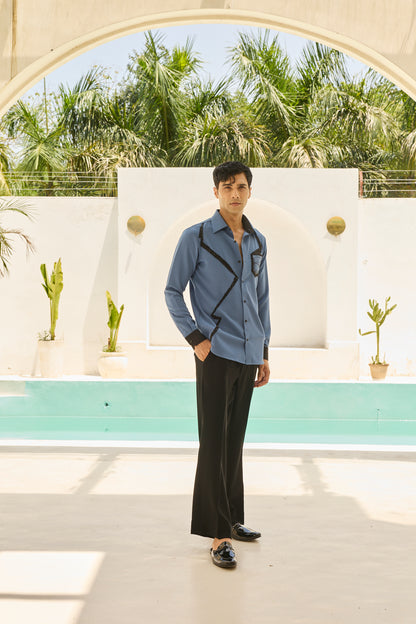 The Riviera Wave-Trim Shirt