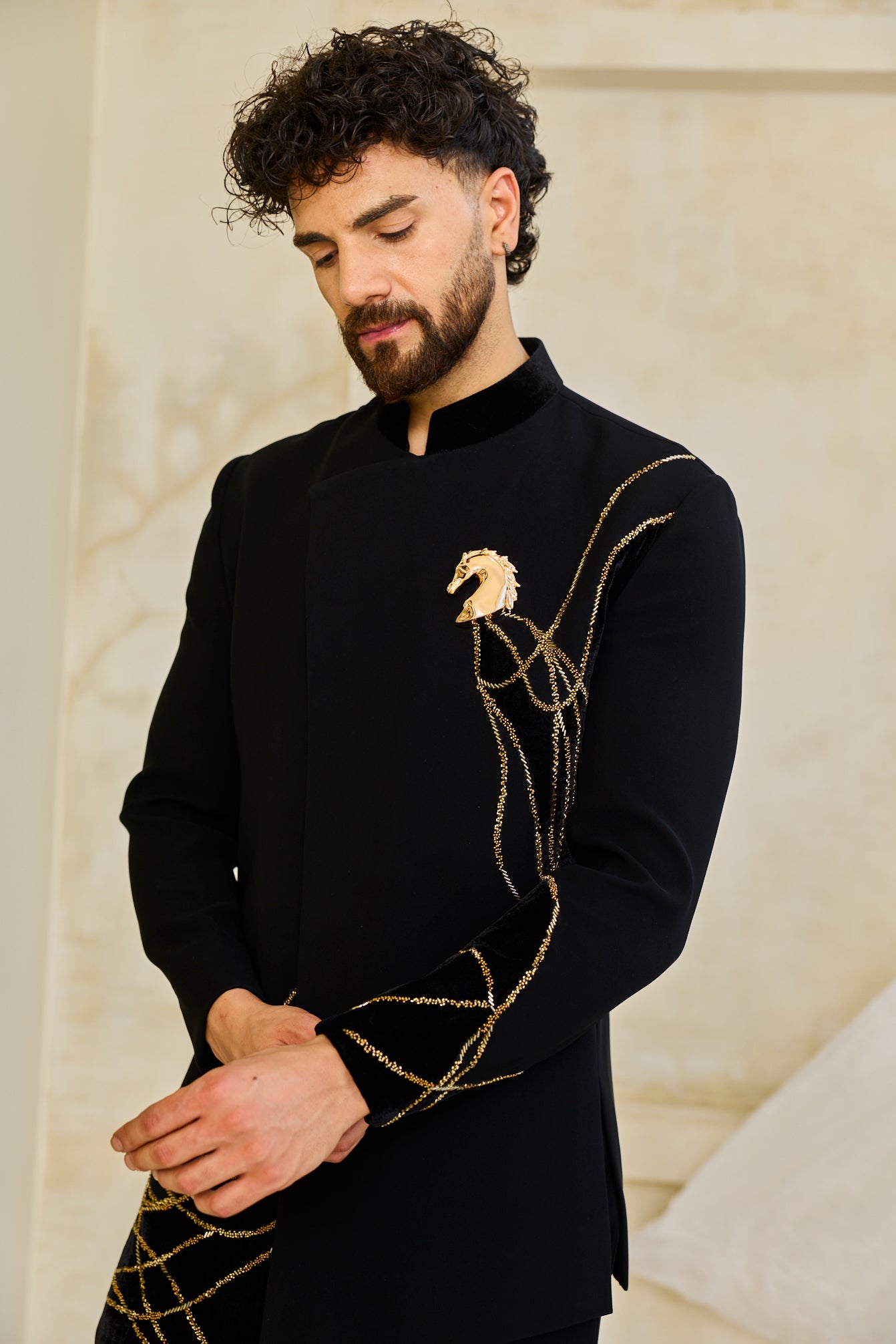The Majestic Stallion Embroidered Ensemble