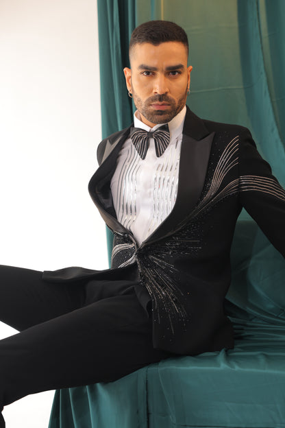 Astral Flow Metallic-Wire Dinner Suit
