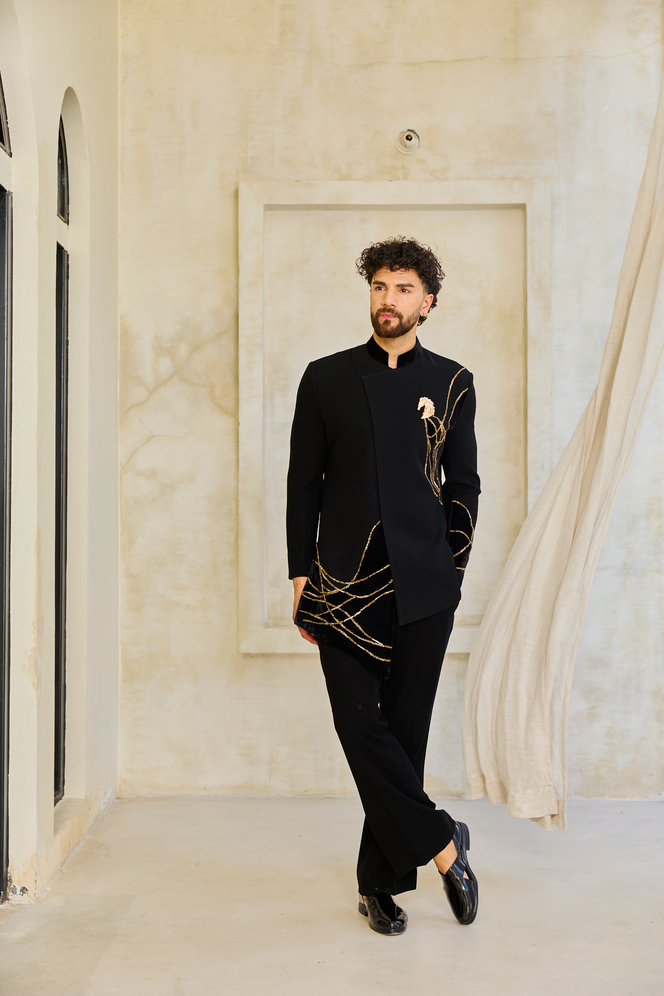 The Majestic Stallion Embroidered Ensemble