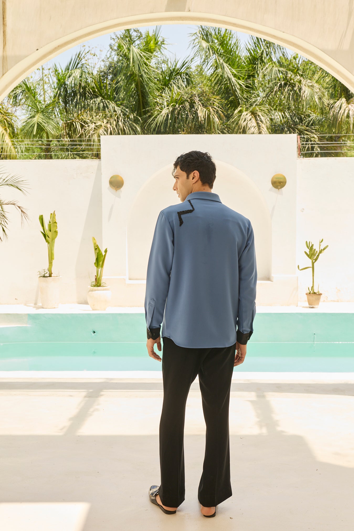 The Riviera Wave-Trim Shirt