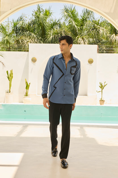 The Riviera Wave-Trim Shirt