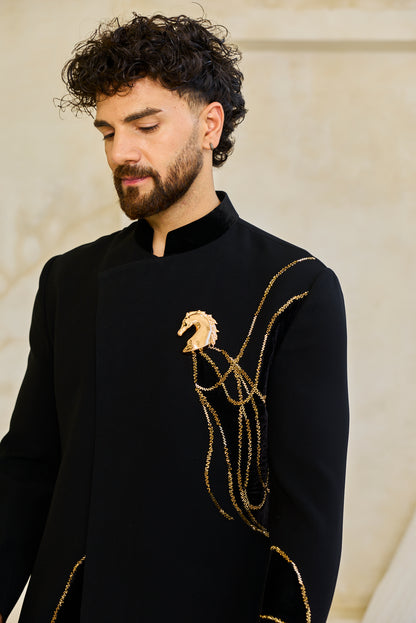 The Majestic Stallion Embroidered Ensemble