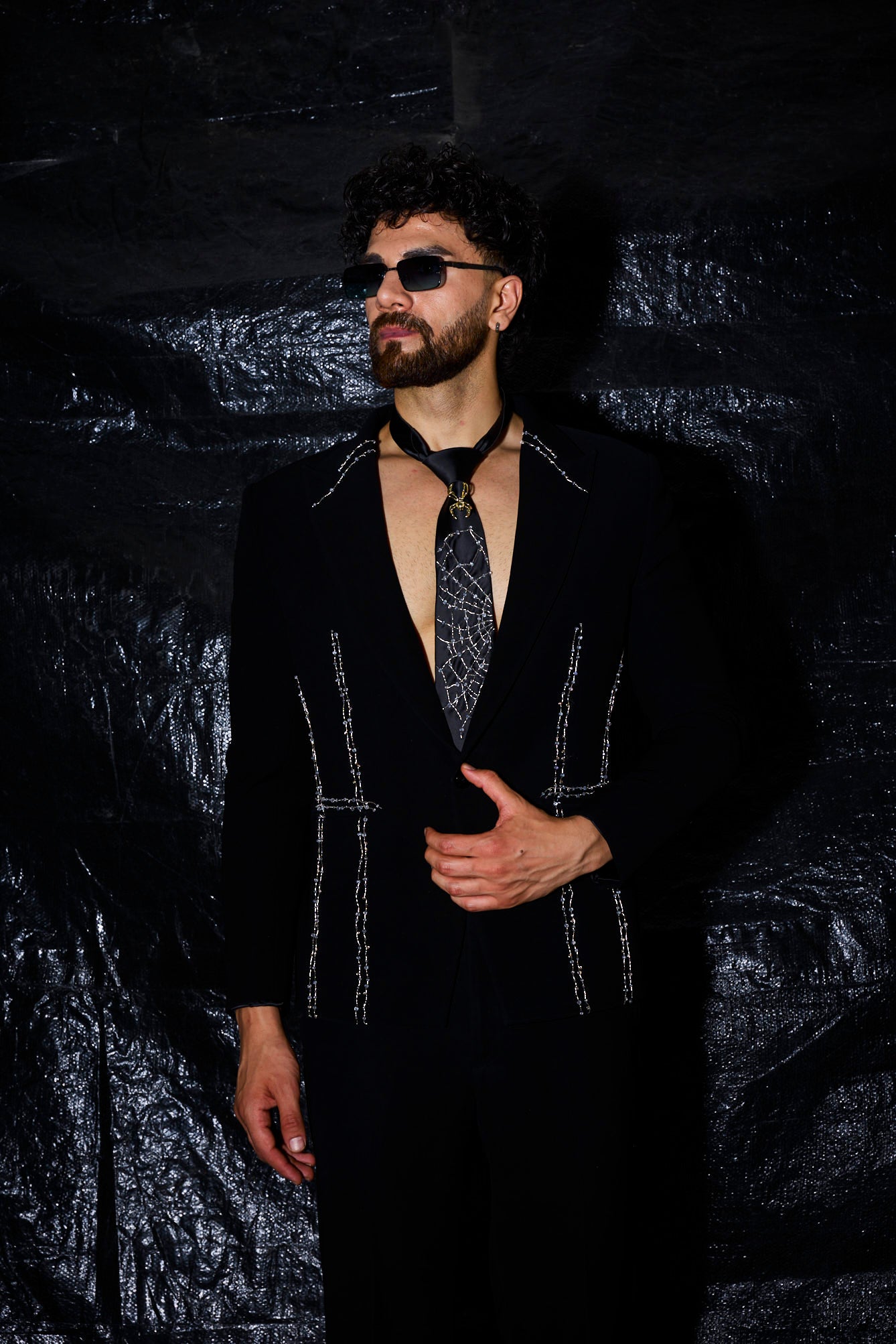 Silver Web Avant-Garde Tuxedo Set
